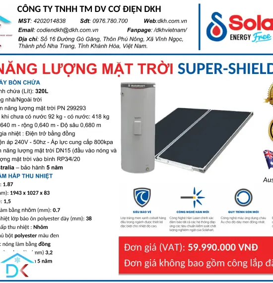 MÁY NĂNG LƯỢNG MẶT TRỜI SUPER-SHIELD 320L